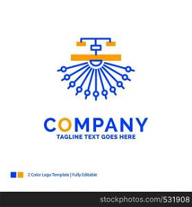 optimization, site, site, structure, Web Blue Yellow Business Logo template. Creative Design Template Place for Tagline.
