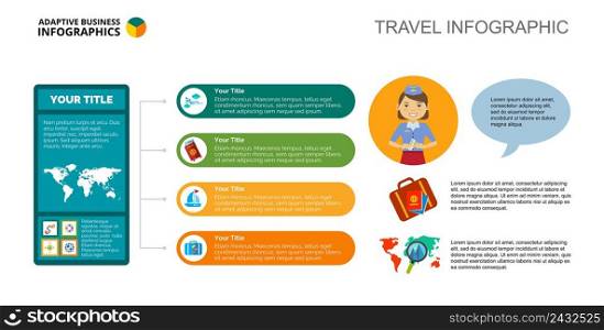 Option chart. Arrow diagram, graph, layout. Creative concept for infographics, presentation, project, report. Can be used for topics like air travel, geography, journey