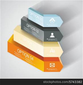 Option or number banners template, graphic or website layout. Vector.