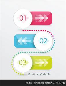 Option or number banners template, graphic or website layout. Vector.