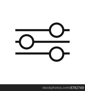 Options line icon isolated on white background. Black flat thin icon on modern outline style. Linear symbol and editable stroke. Simple and pixel perfect stroke vector illustration.