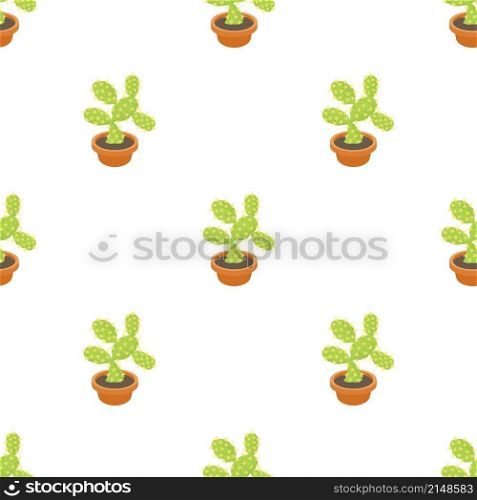 Opuntia cactus pattern seamless background texture repeat wallpaper geometric vector. Opuntia cactus pattern seamless vector