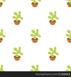 Opuntia cactus pattern seamless background texture repeat wallpaper geometric vector. Opuntia cactus pattern seamless vector