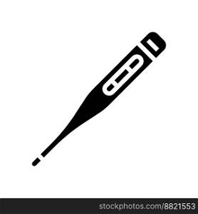 oral thermometer first aid glyph icon vector. oral thermometer first aid sign. isolated symbol illustration. oral thermometer first aid glyph icon vector illustration