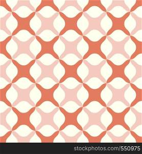 Orange abstract cross or plus sign pattern on pastel background. Sweet and modern seamless pattern style for graphic or romance design.