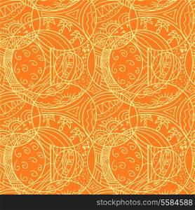 Orange abstract seamless pattern