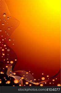 Orange and black abstract background with copy space