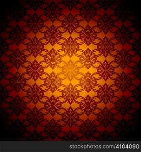 Orange and black abstract background with seamless repeat design