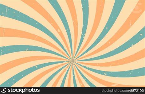 Orange and blue vintage background with lines. Vector EPS10. Orange and blue vintage background with lines