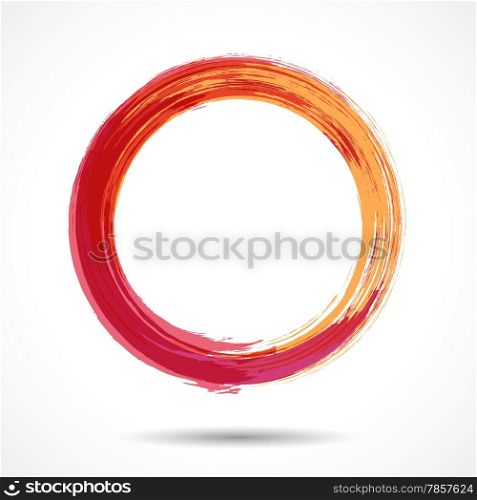 Orange and marsala fashion themed watercolor ring