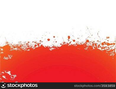 Orange and red ink splat banner background