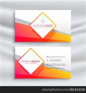 orange and white business card design