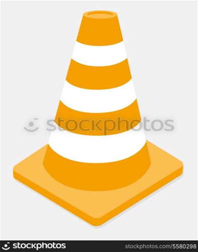 Orange and white striped traffic cone