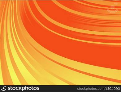 Orange and yellow abstract background with flowing fluid lines