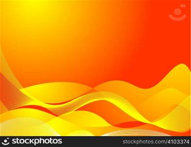 Orange and yellow rolling abstract background