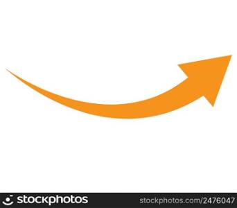 orange arrow icon on white background. flat style. arrow icon for your web site design, logo, app, UI. arrow indicated the direction symbol. curved arrow sign.