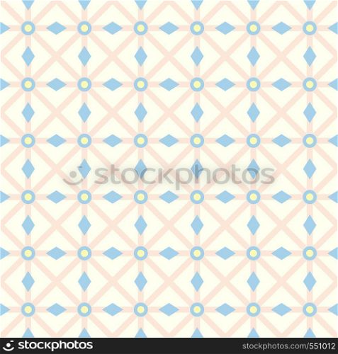 Orange asterisk or crossed line and circle and triangle seamless pattern. Abstract and classic pattern style for design