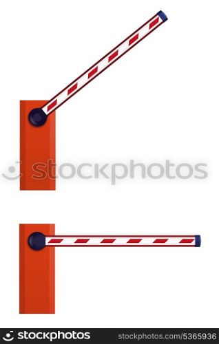 Orange automatic barrier