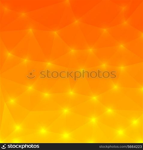 Orange background polygon style. Vector illustration.