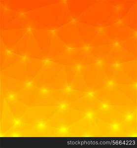 Orange background polygon style. Vector illustration.
