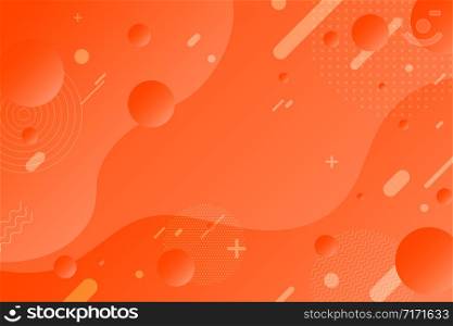 Orange background With proportions and components in a fluid, wavy shape and color gradation.