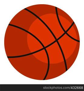 Orange basketball ball icon flat isolated on white background vector illustration. Orange basketball ball icon isolated