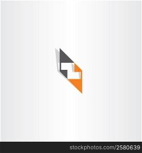 orange black letter z logo vector element design