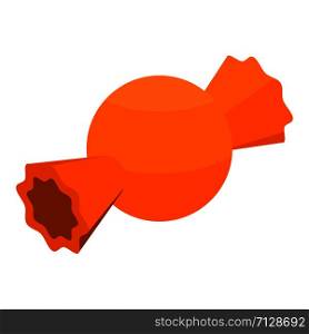 Orange bonbon icon. Isometric of orange bonbon vector icon for web design isolated on white background. Orange bonbon icon, isometric style
