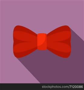 Orange bow tie icon. Flat illustration of orange bow tie vector icon for web design. Orange bow tie icon, flat style