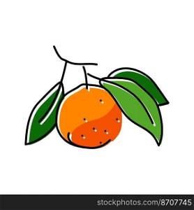 orange branch leaf color icon vector. orange branch leaf sign. isolated symbol illustration. orange branch leaf color icon vector illustration