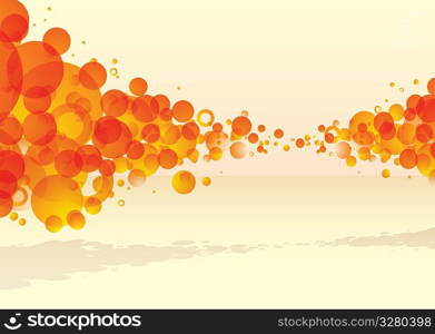 orange bubble explode with subtle background and shadow