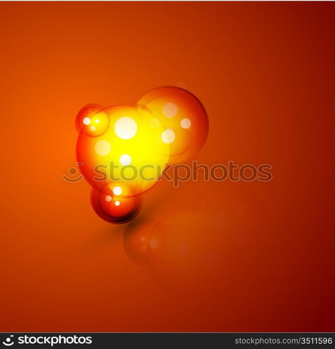 Orange bubble vector background