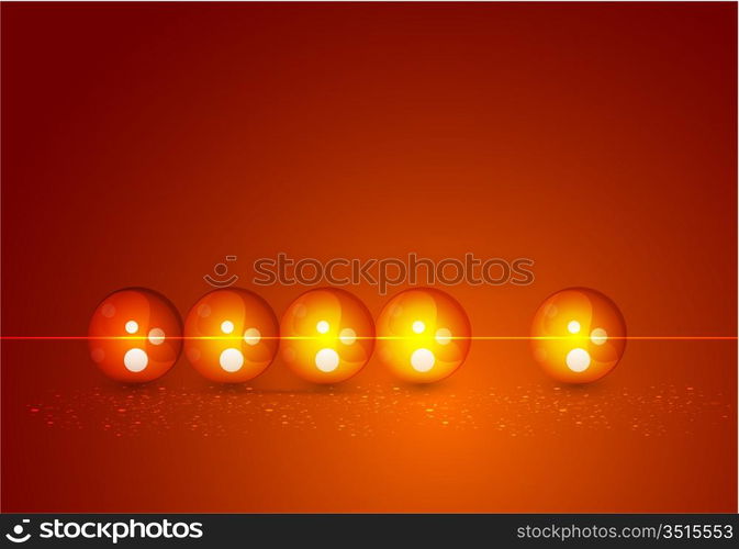 Orange bubble vector background