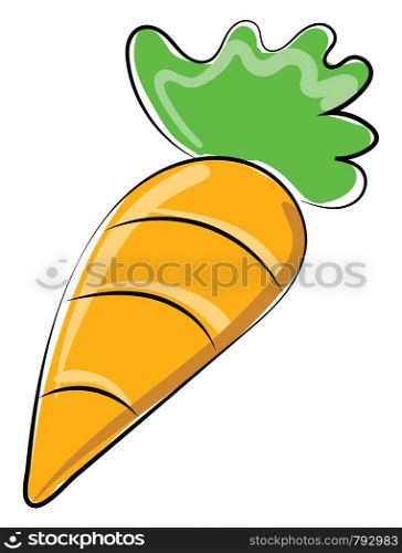 Orange carrot, illustration, vector on white background.