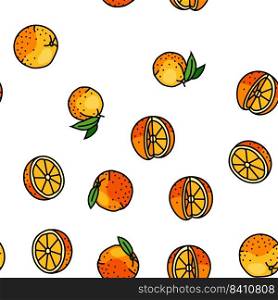 orange citrus fresh slice juice vector seamless pattern thin line illustration. orange citrus fresh slice juice vector seamless pattern