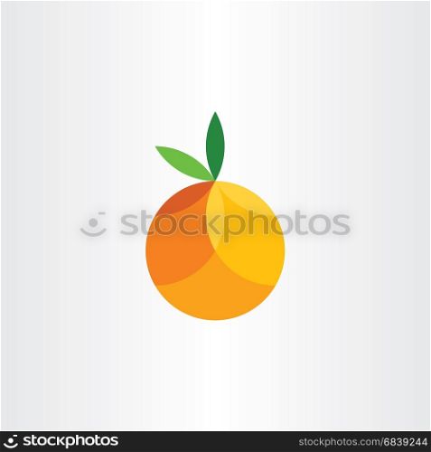 orange citrus fruit geometric icon