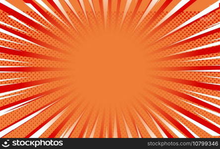 Orange comic background Retro vector