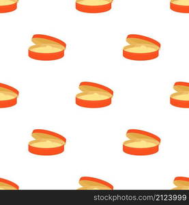 Orange cosmetic jar pattern seamless background texture repeat wallpaper geometric vector. Orange cosmetic jar pattern seamless vector