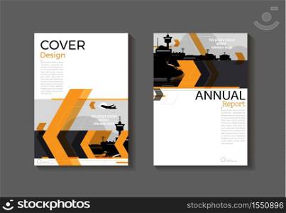 Orange cover modern abstract cover book Brochure template, design, annual report, magazine and flyer layout Vector a4