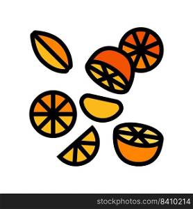 orange delicious organic color icon vector. orange delicious organic sign. isolated symbol illustration. orange delicious organic color icon vector illustration