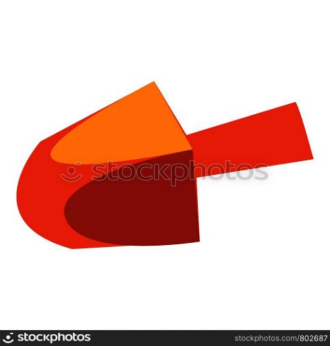 Orange dreidel icon. Cartoon of orange dreidel vector icon for web design isolated on white background. Orange dreidel icon, cartoon style