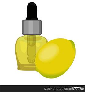 Orange essential oil vector illustration Aromatherapy Health care