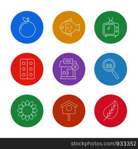 orange , fish , tablets , leaf , flower , fruits , technology , nature , health , apple , carrot , flower , compass , honey , pear , strawberry , icon, vector, design, flat, collection, style, creative, icons