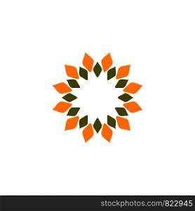 Orange Flower Ornament Logo Template Illustration Design. Vector EPS 10.