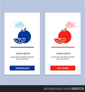 Orange, Food, Fruit, Madrigal Blue and Red Download and Buy Now web Widget Card Template