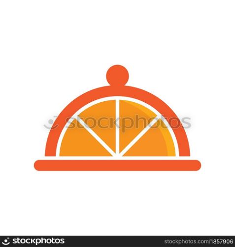 Orange food logo template vector icon design