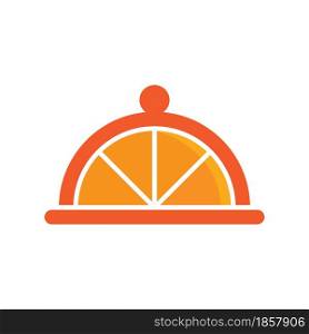 Orange food logo template vector icon design