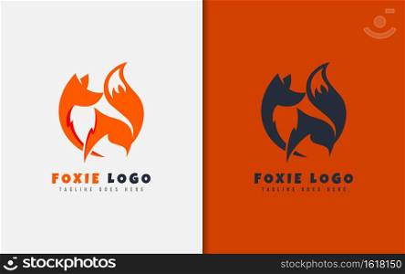 Orange Fox Logo Design. Usable For Business, Community, Foundation, Tech, Services Company. Vector Logo Design Illustration. Graphic Design Element.