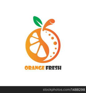 Orange Fresh logo creative template icon illustration design