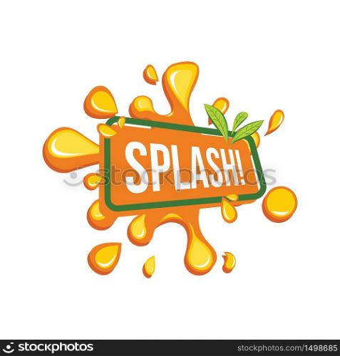 Orange Fresh Splash Juice Drink with Square Label